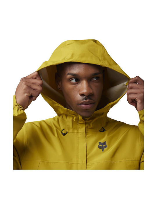 Fox Ranger Men's Waterproof Cycling Windbreaker Jacket Long Sleeve Yellow