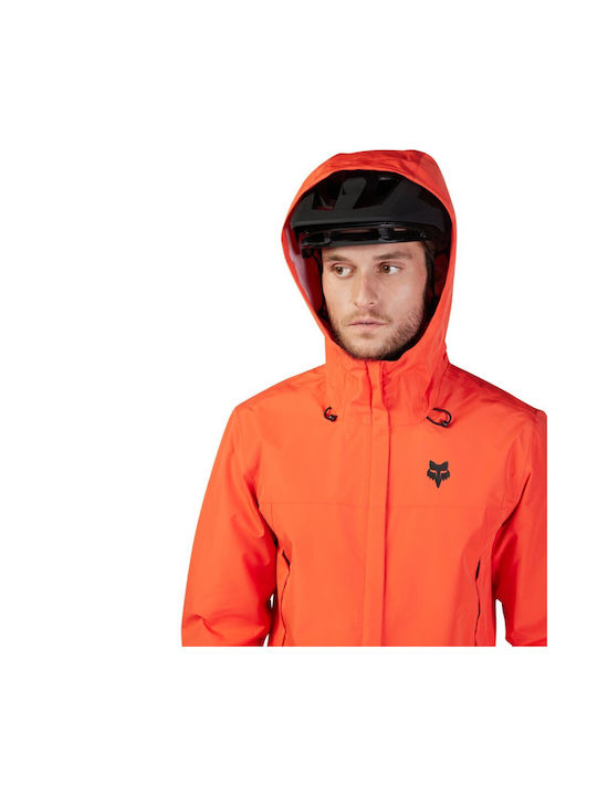 Fox Ranger Men's Waterproof Cycling Windbreaker Jacket Long Sleeve Orange