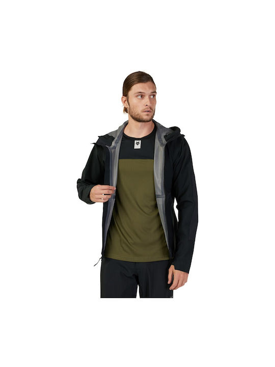 Fox Defend Men's Waterproof Cycling Windbreaker Jacket Long Sleeve Black