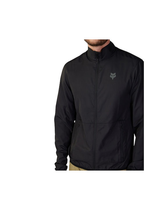 Fox Ranger Wind Men's Cycling Windbreaker Jacket Long Sleeve Black