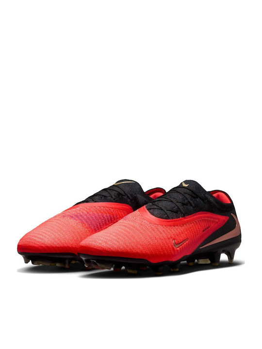 Elite Phantom 6 Low Elite FG Football Shoes with Cleats Red