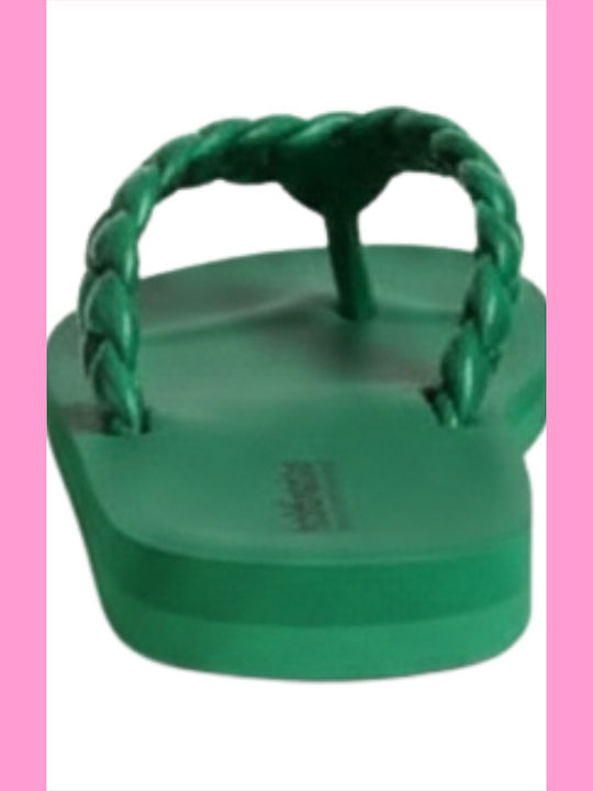 Flip-Flops With Platforms In Green Colour