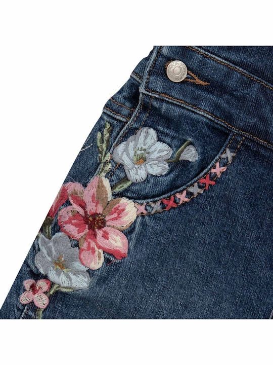 Kinder Röcke Denim Blumen Blau