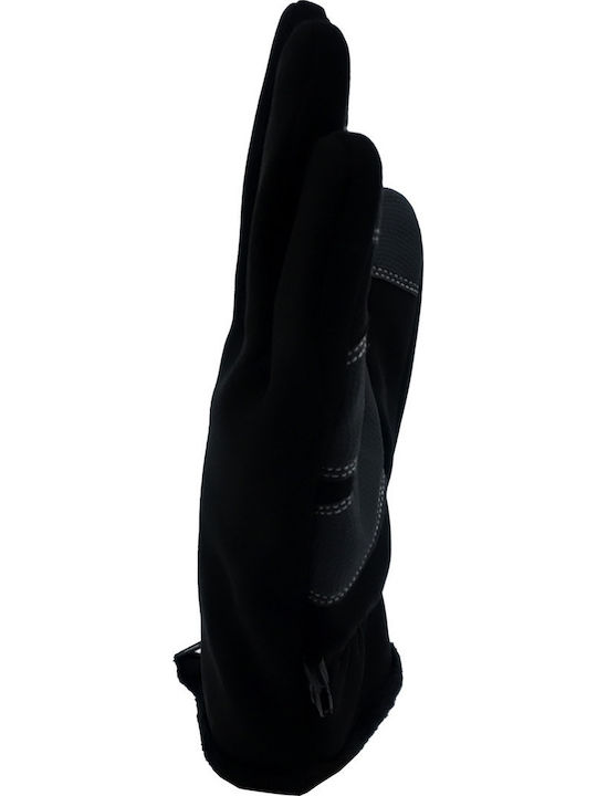 Schwarze Fleece Handschuhe mit Pelz