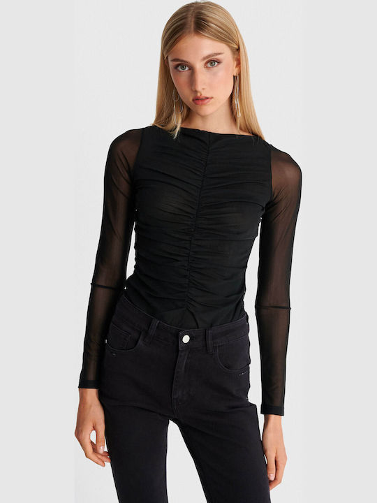 Bluză damă cu mânecă lungă Negru
