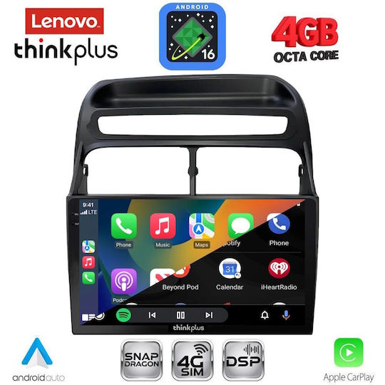 Lenovo Car Audio System for Fiat Linea 2007-2011 Bluetooth USB WiFi GPS Apple CarPlay Android Auto with 9" Touch Screen