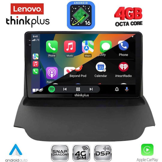 Lenovo Car Audio System for Ford EcoSport 2012-2018 (Bluetooth/USB/WiFi/GPS/Apple CarPlay/Android Auto) with 9" Touch Screen