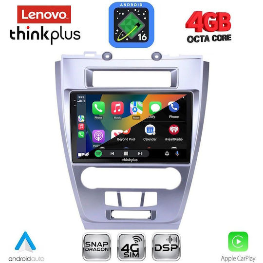 Lenovo Автомобилна Аудио Система за Ford Fusion 2012-2017 (Bluetooth/USB/Вграден Wi-Fi/GPS/Apple CarPlay/Android Auto) с Touch Screen 10"