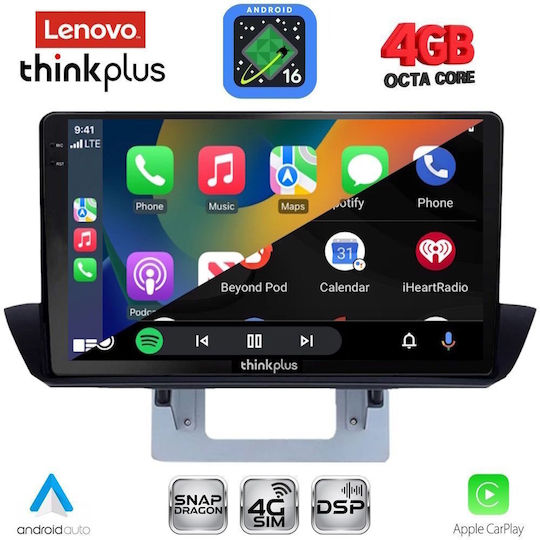 Lenovo Car Audio System for Mazda BT-50 2012-2019 (Bluetooth/USB/WiFi/GPS/Apple CarPlay/Android Auto) with 9" Touch Screen