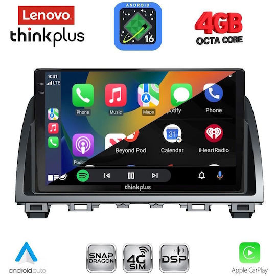 Lenovo Sistem Audio Auto pentru Mazda 6 2012-2017 Bluetooth USB Wi-Fi GPS Apple CarPlay Android Auto cu Ecran Tactil 9"