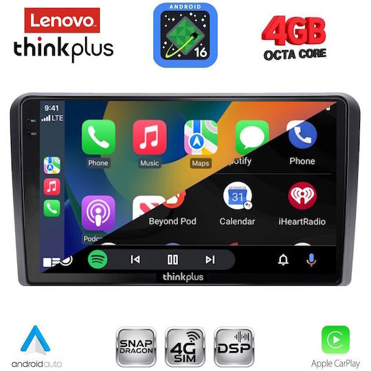Lenovo Автомобилна Аудио Система за Mitsubishi Outlander 2001-2005 (Bluetooth/USB/Вграден Wi-Fi/GPS/Apple CarPlay/Android Auto) с Touch Screen 9"