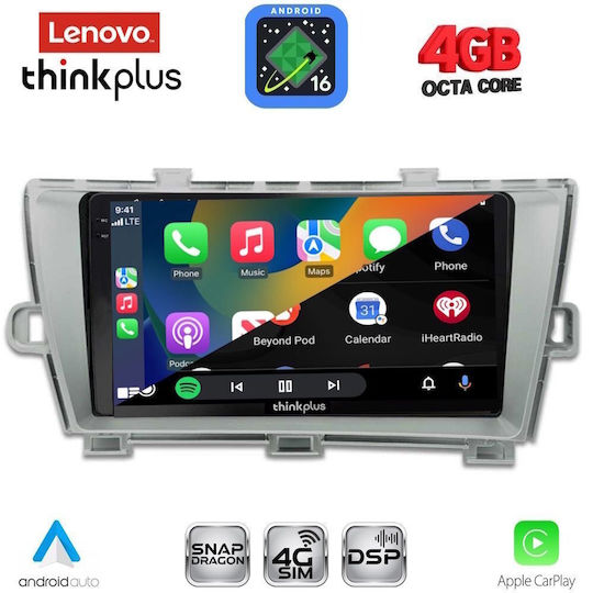 Lenovo Автомобилна Аудио Система За Toyota Prius 2009-2015 Bluetooth USB Вграден Wi-Fi GPS Apple CarPlay Android Auto С Touch Screen 9"