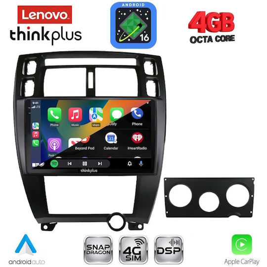 Lenovo Автомобилна Аудио Система за Hyundai Tucson 2004-2010 (Bluetooth/USB/Вграден Wi-Fi/GPS/Apple CarPlay/Android Auto) с Touch Screen 10"