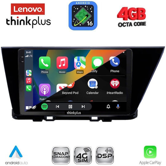 Lenovo Car Audio System for Kia Niro 2017-2021 Bluetooth USB WiFi GPS Apple CarPlay Android Auto with 9" Touch Screen