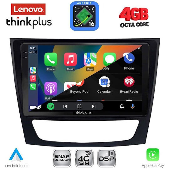 Lenovo Car Audio System for Mercedes-Benz E Class / CLS Class 2003-2009 (Bluetooth/USB/WiFi/GPS/Apple CarPlay/Android Auto) with 9" Touch Screen