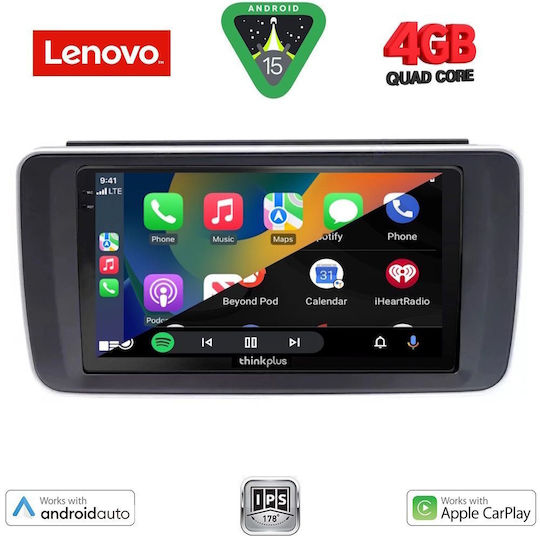 Lenovo Автомобилна Аудио Система за Nissan Leaf 2018-2026 (Bluetooth/USB/Вграден Wi-Fi/GPS/Apple CarPlay/Android Auto) с Touch Screen 9"