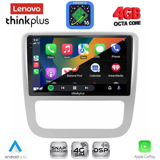 Lenovo Автомобилна Аудио Система за Volkswagen Eos / Scirocco 2006 с Clima (Bluetooth/USB/WiFi/GPS/Apple CarPlay/Android Auto) с Touch Screen 9"