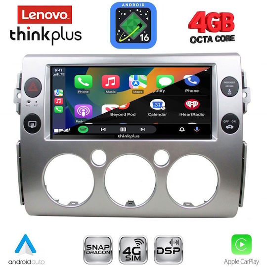 Lenovo Автомобилна Аудио Система за Toyota FJ 2007-2013 (Bluetooth/USB/Вграден Wi-Fi/GPS/Apple CarPlay/Android Auto) с Touch Screen 9"