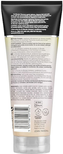 John Frieda Go Blonder Șampon Iluminator pentru Păstrarea Culorii și Strălucire pentru Păr Vopsit 250ml
