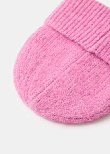 Beanie Unisex Σκούφος Πλεκτός σε Ροζ χρώμα
