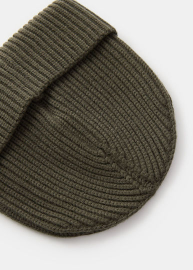 Unisex Beanie Strickmütze in Khaki Farbe