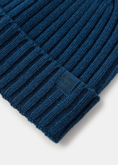 Beanie Unisex Σκούφος Πλεκτός σε Μπλε χρώμα