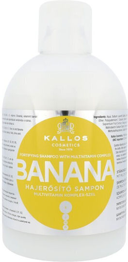 Kallos Banana Fortifying Shampoos Reconstruction/Nourishment & Hydration for Dry Hair Hair 1000ml
