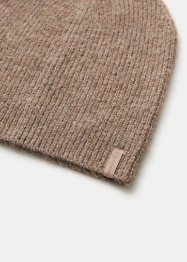 Beanie Unisex Knitted Beanie in Beige Colour