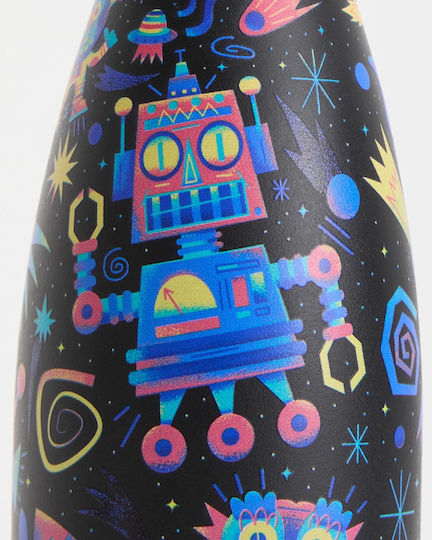 Chilly's Rostfreier Stahl Kinder Trinkflasche Thermos mit Stroh Original Kids Space Cadet 350ml