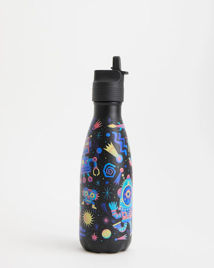 Chilly's Rostfreier Stahl Kinder Trinkflasche Thermos mit Stroh Original Kids Space Cadet 350ml