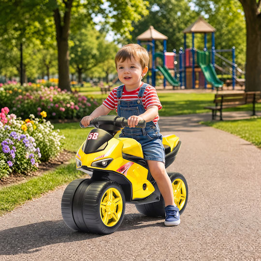 Aiyaplay Convertible Tricycle with Parental Handle for 18-36 Months Yellow