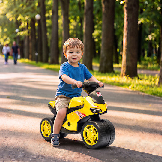 Aiyaplay Convertible Tricycle with Parental Handle for 18-36 Months Yellow