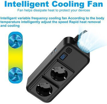 Powertech Car Power Inverter Ptl-029 200W 12V/24V DC 2x 110V/220V AC 2x USB-C/2x USB 5210131162699