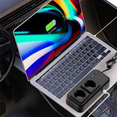 Powertech Car Power Inverter Ptl-029 200W 12V/24V DC 2x 110V/220V AC 2x USB-C/2x USB 5210131162699
