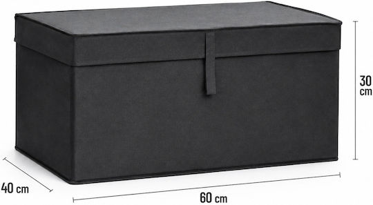 Alas Home Текстилна Кутия За Съхранение С Капак Сива 60x40x30см