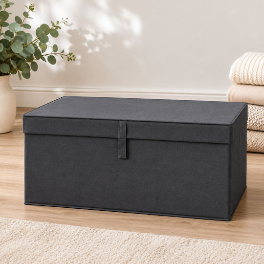 Alas Home Текстилна Кутия За Съхранение С Капак Сива 70x40x30см
