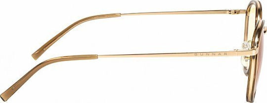 Gunnar Atherton Satin Gold Klare Computer-Sicherheitsbrille Größe M 8266187