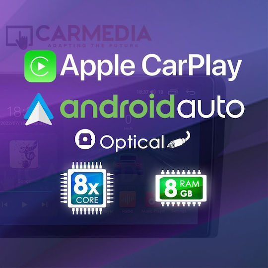Carmedia Ηχοσύστημα Αυτοκινήτου για Kia Niro 2017-2021 (Bluetooth/USB/WiFi/GPS/Apple-Carplay/Android-Auto) με Οθόνη Αφής 9"