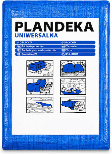Pânză impermeabilă 2x2 M 55 G/mp Ochiuri din aluminiu Polietilenă durabilă