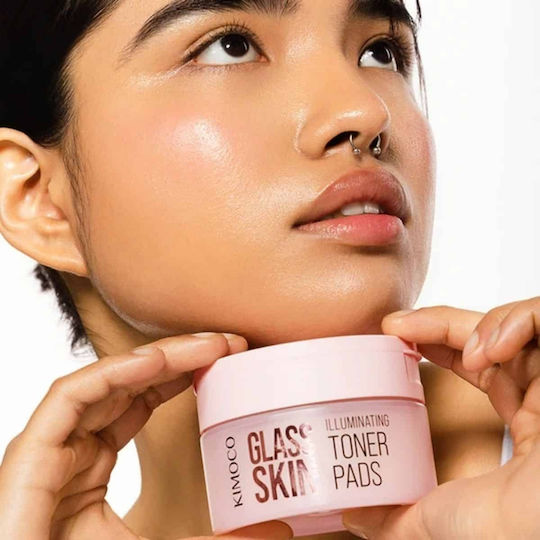 Kimoco Glass Skin Кърпички за Тонизиране на Лицето с Ориз и Ниацинамид 60 бр