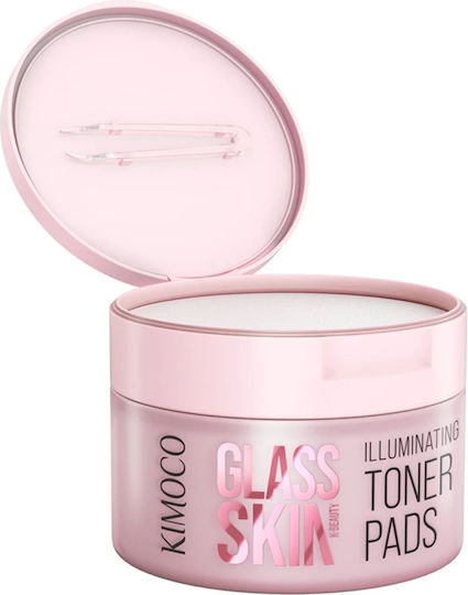 Kimoco Glass Skin Кърпички за Тонизиране на Лицето с Ориз и Ниацинамид 60 бр