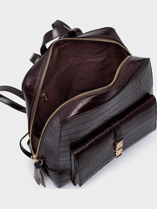 Silva Women's Backpack Croco Brown