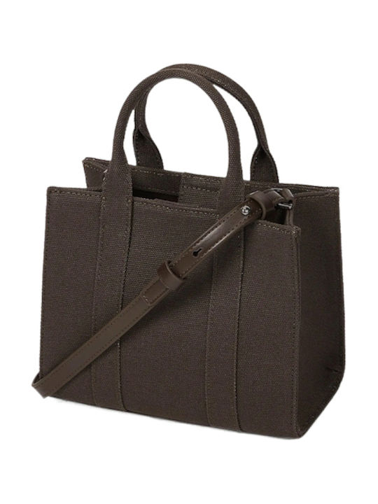 Karl Lagerfeld Square Mini Дамска Тоут Чанта Кафяв