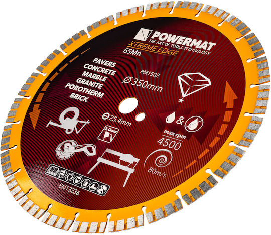 Powermat Powermat Schleifscheiben Für Baumaterialien Mit 24 Klinge 350mm