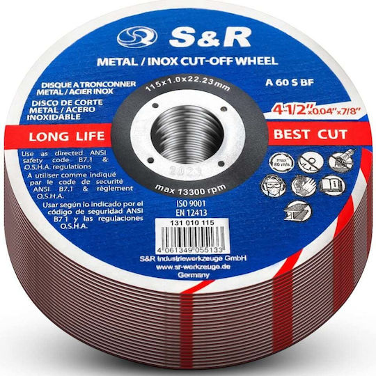 Set Discuri De Tăiere Metal 115mm 25 Bucăți