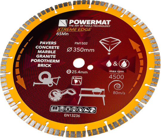Powermat Powermat Schleifscheiben Für Baumaterialien Mit 24 Klinge 350mm