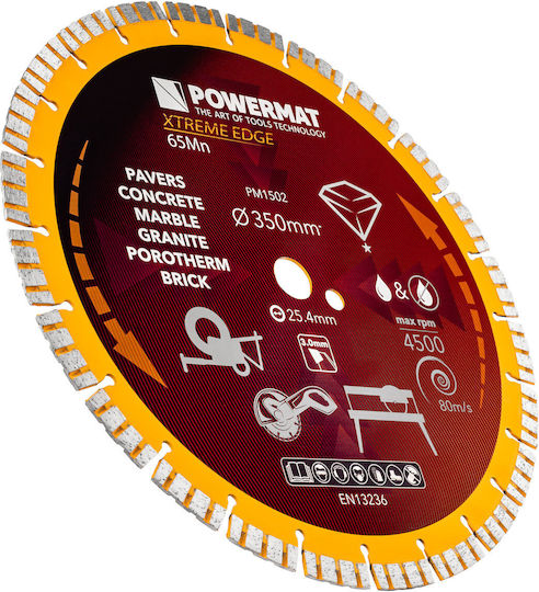 Powermat Powermat Schleifscheiben Für Baumaterialien Mit 24 Klinge 350mm