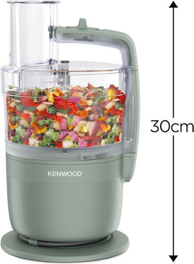 Kenwood Compact Procesor Alimentar Multifuncțional 900W cu Recipient 1.3lt și Vas Blender Verde