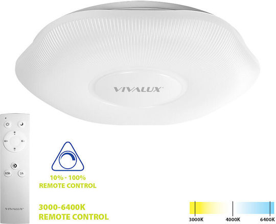 Vivalux Deckenleuchte Montieren Weiß Mit Integrierter LED Und Fernbedienung Vivalux Deckenleuchte Montieren Weiß Mit Integrierter LED Und Fernbedienung