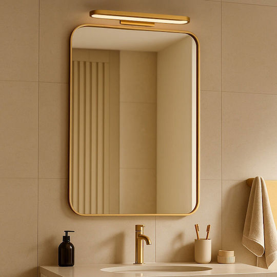 Rabalux Modern Bathroom Wall Light with Integrated LED and Natural White Light Gold